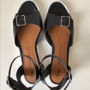 GAP Black Leather Sandals